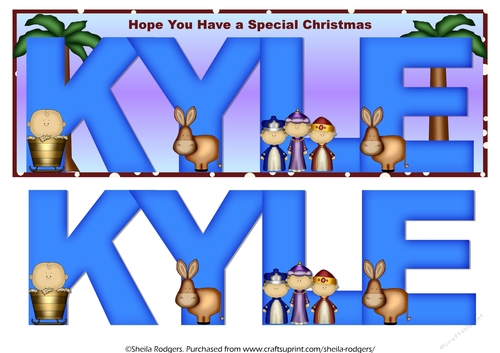 XMAS NATIVITY NAMES - KYLE