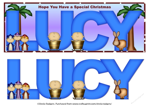 XMAS NATIVITY NAMES - LUCY