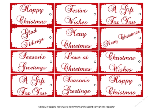 Simple Christmas Gift Tags 1