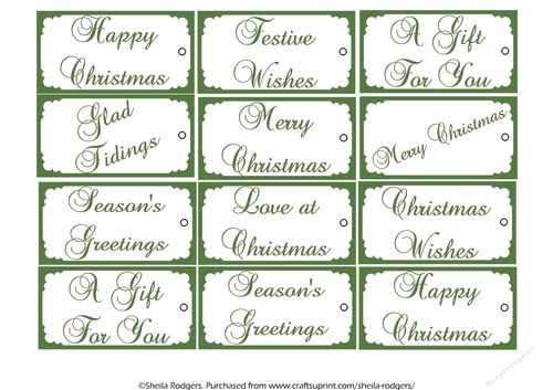 Simple Christmas Gift Tags 2