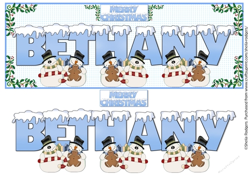 SNOW CAPPED NAMES - BETHANY