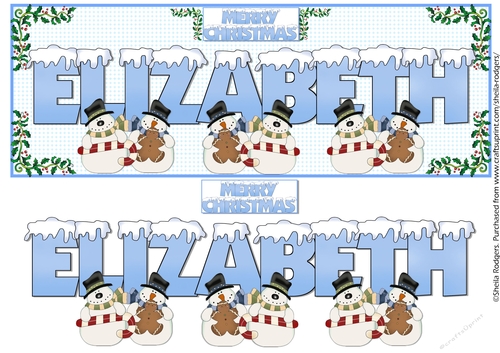 SNOW CAPPED NAMES - ELIZABETH
