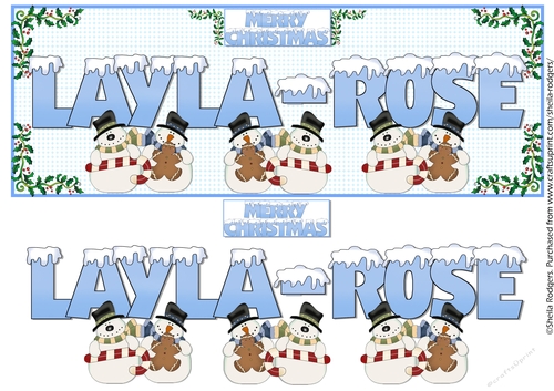 SNOW CAPPED NAMES - LAYLA-ROSE
