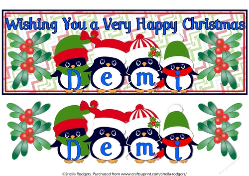 PENGUIN HATS NAMES - DEMI