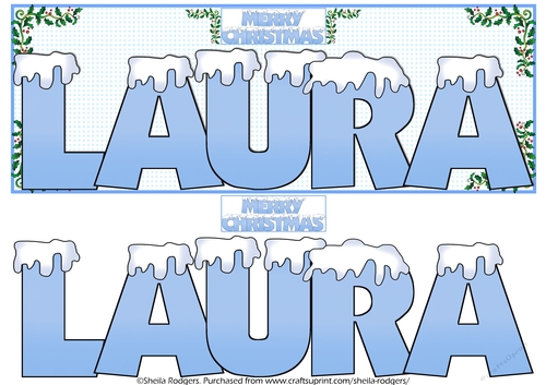 SNOW CAPPED NAMES - LAURA
