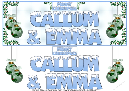 SNOW CAPPED NAMES - CALLUM & EMMA