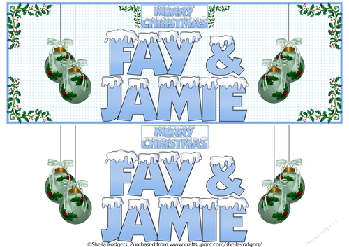 SNOW CAPPED NAMES - FAY & JAMIE