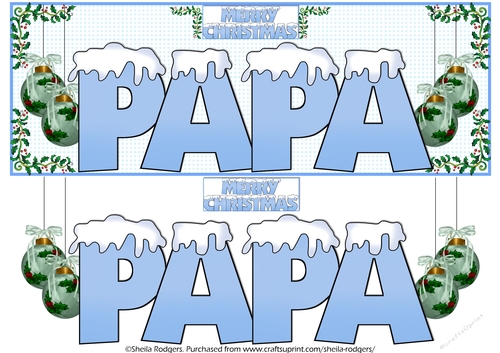 SNOW CAPPED NAMES - PAPA