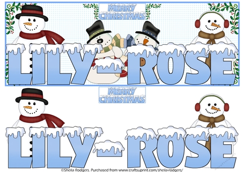 SNOW CAPPED NAMES - LILY-ROSE
