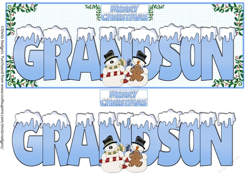 SNOW CAPPED NAMES - GRANDSON