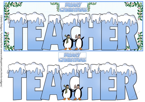 SNOW CAPPED NAMES - TEACHER
