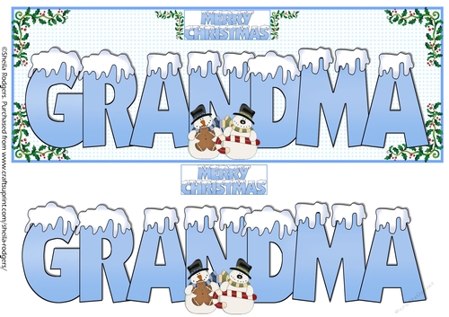 SNOW CAPPED NAMES - GRANDMA