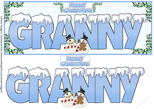 SNOW CAPPED NAMES - GRANNY