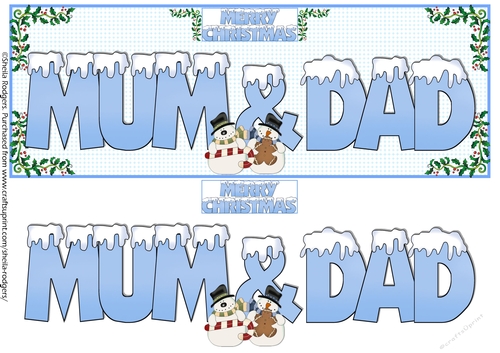 SNOW CAPPED NAMES - MUM & DAD