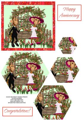 Mr and Mrs Darwin Hexagon Pyramid