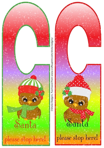 Christmas Bird Door Hangers
