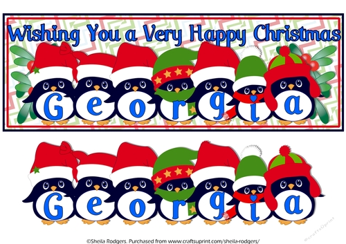 PENGUIN HATS NAMES - GEORGIA
