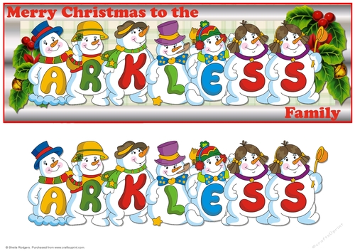 SNOWMEN SURNAME - ARKLESS