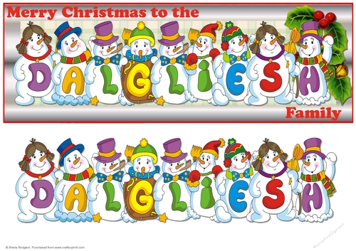 SNOWMEN SURNAME - DALGLIESH
