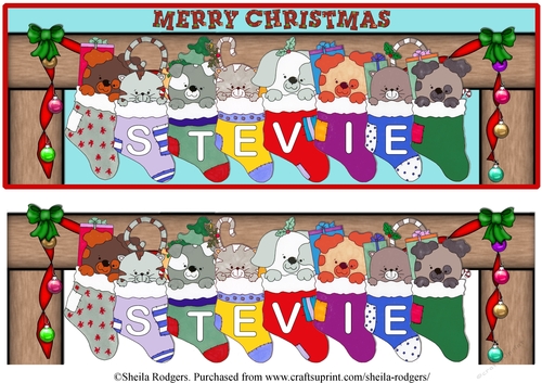 STOCKING PETS NAMES - STEVIE
