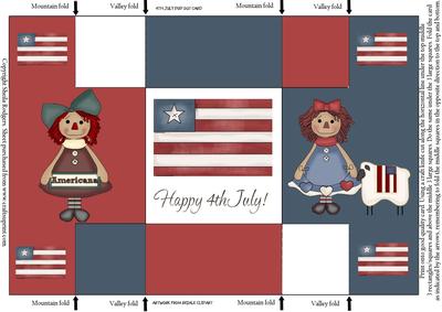 4th July Pop Out Card