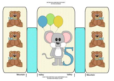 Boy Balloon Mouse Birthday Age 5