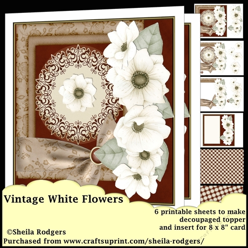 Vintage White Flowers