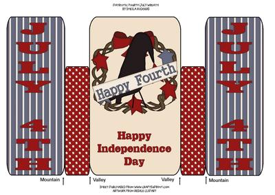 Patriotic Fourth July Wreath