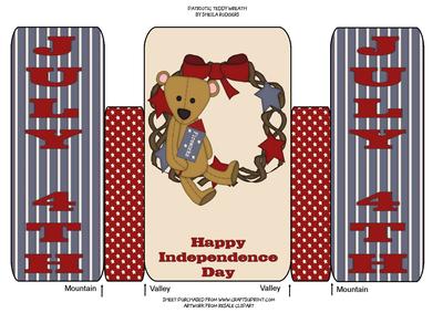 Patriotic Teddy Wreath