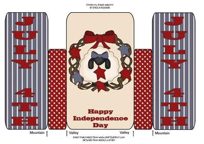 Patriotic Sheep Wreath