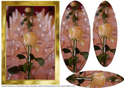 Yellow Rose Oval Pyramid
