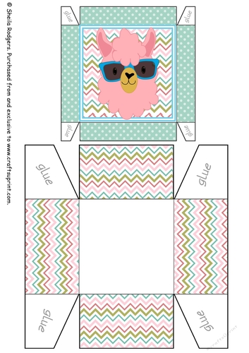 Pink Llama in Sunglasses Gift Box