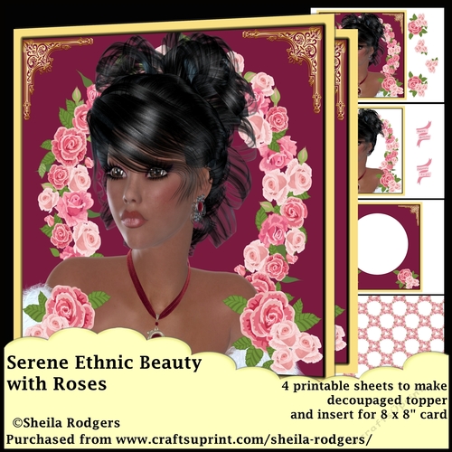 Serene Ethnic Beauty with Roses