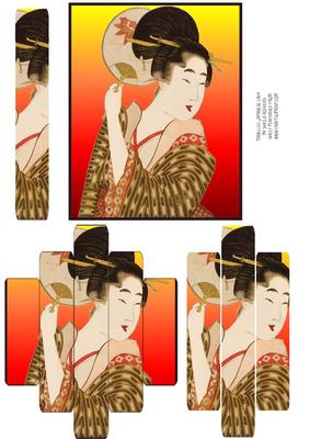 Panelled Japanese Lady