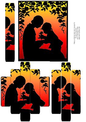 Panelled Mother and Child Silhouette