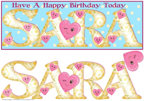 HEART EMOTICONS - SARA