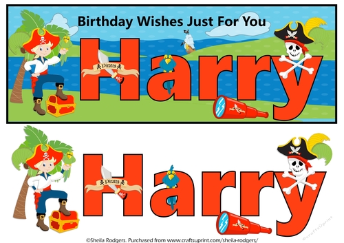 PIRATE NAME CARD - HARRY