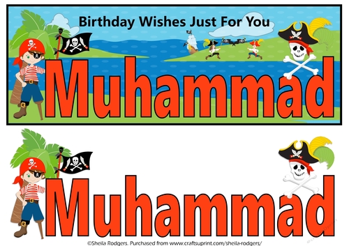 PIRATE NAME CARD - MUHAMMAD