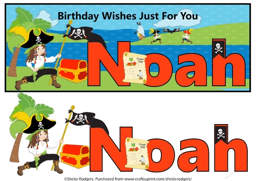 PIRATE NAME CARD - NOAH