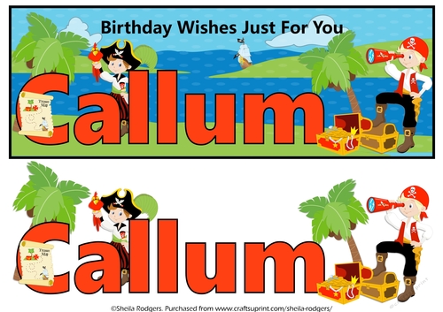 PIRATE NAME CARD - CALLUM
