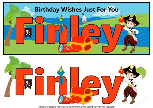 PIRATE NAME CARD - FINLEY