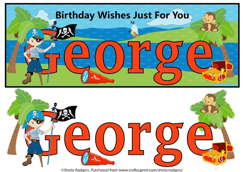 PIRATE NAME CARD - GEORGE