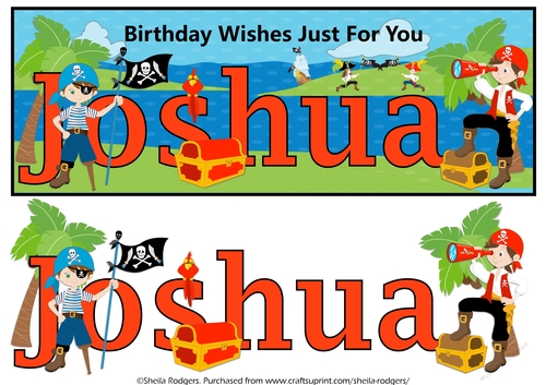 PIRATE NAME CARD - JOSHUA
