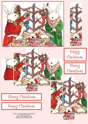 Panelled Christmas Eve Bunnies