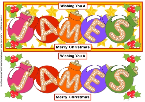 BAUBLE NAMES - JAMES