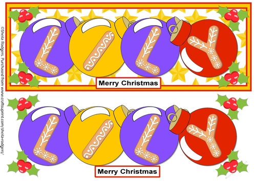 BAUBLE NAMES - LILY