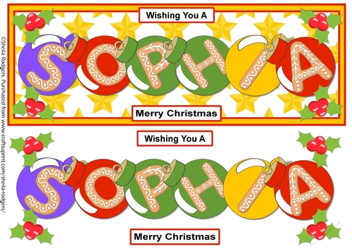 BAUBLE NAMES - SOPHIA