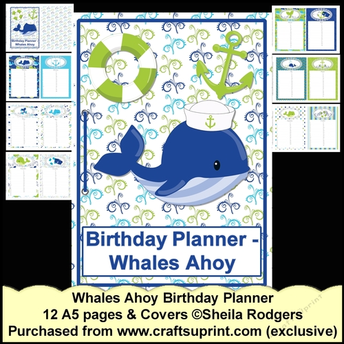 Birthday Planner - Whales Ahoy