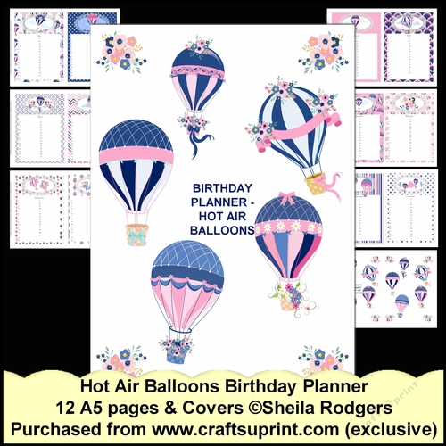 BIRTHDAY PLANNER - HOT AIR BALLOONS