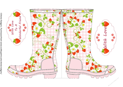 WELLIES - STRAWBERRIES